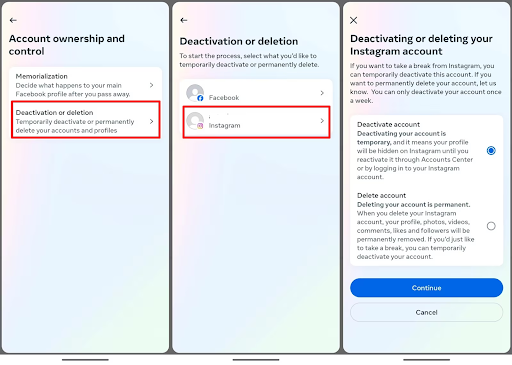 How to Deactivate Instagram 