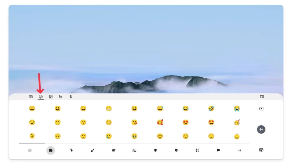 Typing emojis using a physical keyboard